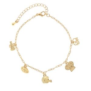 Football Theme 5 Charm Bracelet